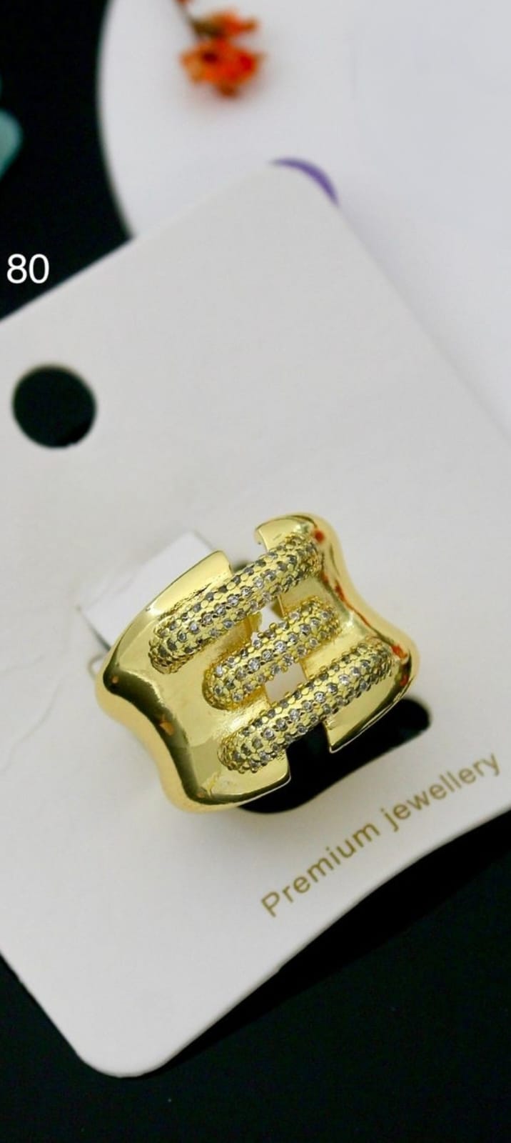 Triple Luxe Ring | Adjustable Gold-Plated Stainless Steel–KZ8812396