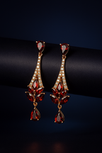 Red Crystal Teardrop Xuping Earrings | Gold-Plated Stainless Steel  – KZ8812310