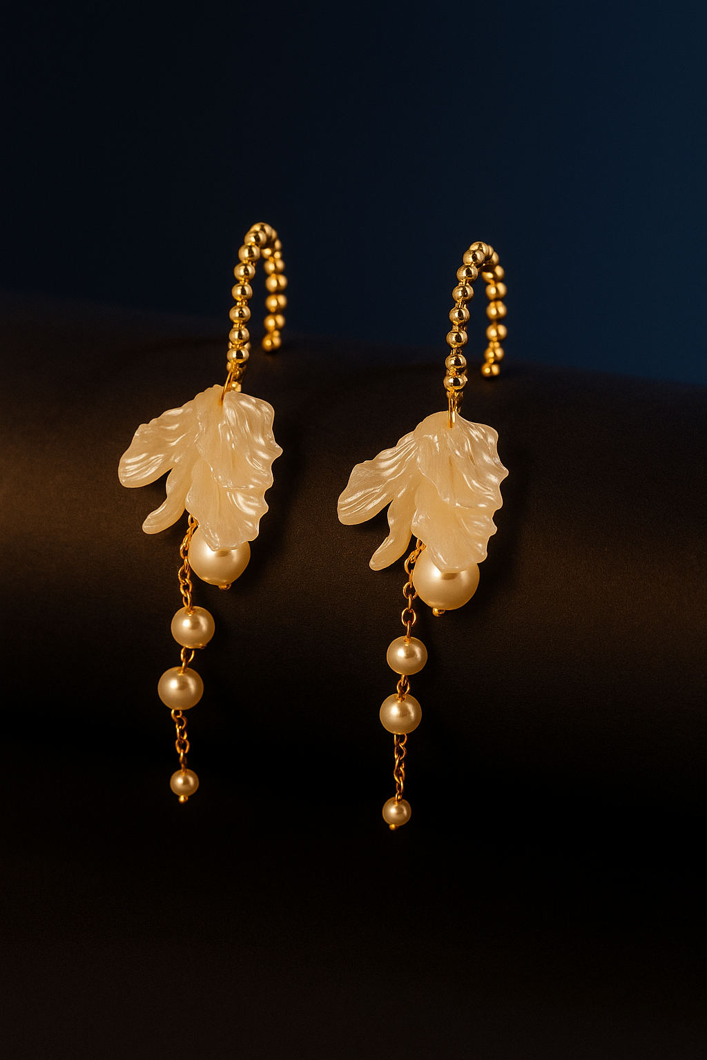 Ivory Leaf Drop Earring-KZ8812314