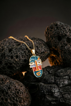 Picasso Style Face Art Necklace | Gold-Plated Stainless Steel– KZ8812328