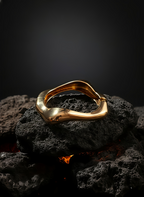 Regal Twist Statement Kada – | Gold-Plated Stainless Steel -KZ8812371