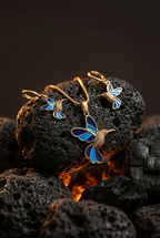 Blue Aurora Bird Jewelry Set | Gold-Plated Stainless Steel– KZ8812347