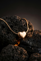 Minimal Heart Necklace | Gold-Plated Stainless Steel- KZ8812307