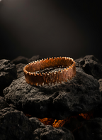 Royal Interlock Kada – | Stainless Steel Gold-Plated-KZ8812372