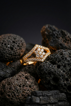 Proposal Glow Ring | Gold-Plated Brass Adjustable Ring –SCB8812382