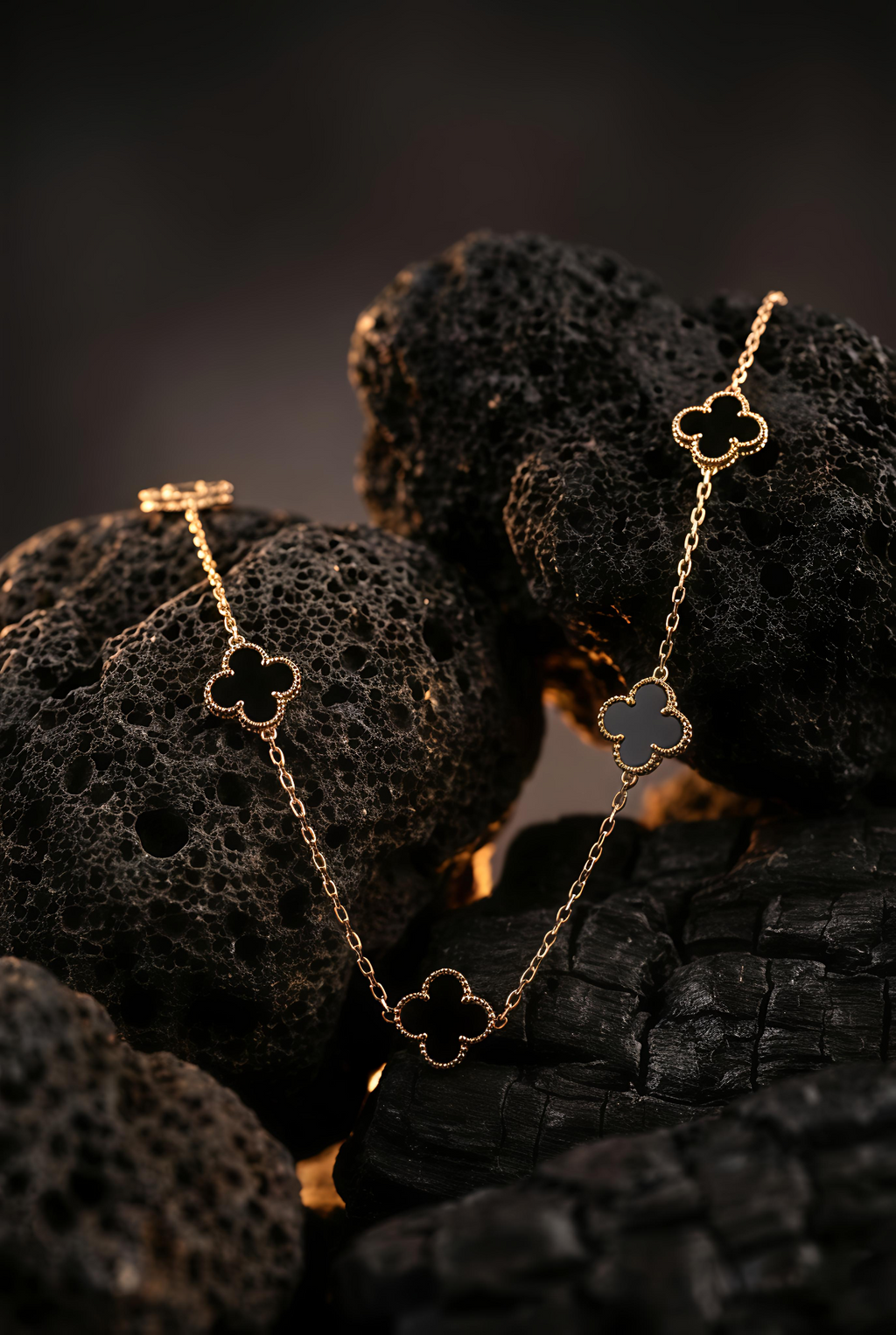 Double Sided Lucky Clover | Gold-Plated Stainless Steel – KZ8812304