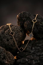 Double Sided Lucky Clover | Gold-Plated Stainless Steel – KZ8812304